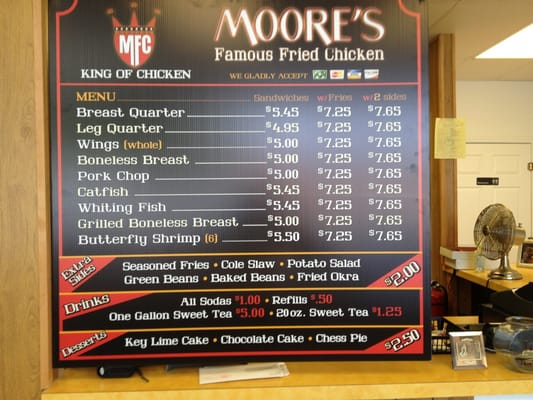 Moore’s Spicy Fried Chicken menu 4