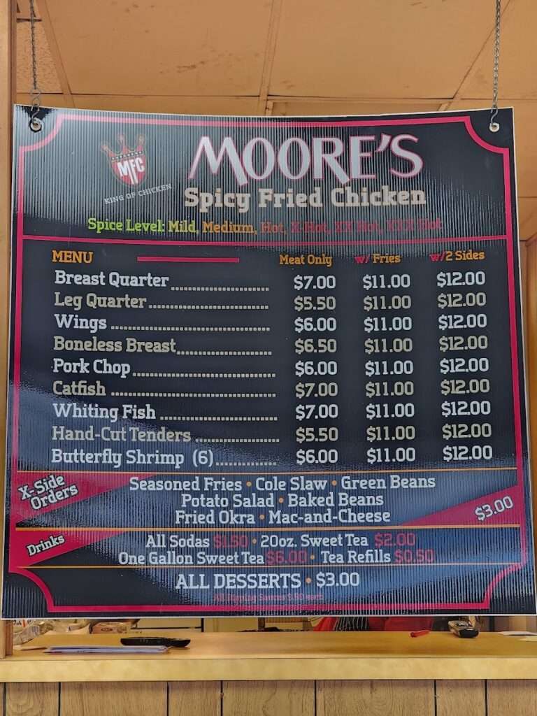 Moore’s Spicy Fried Chicken menu 6